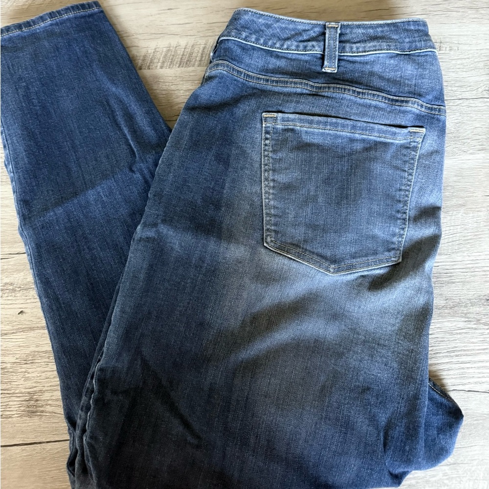 Lane Bryant Dark Blue Skinny Jeans 28W
